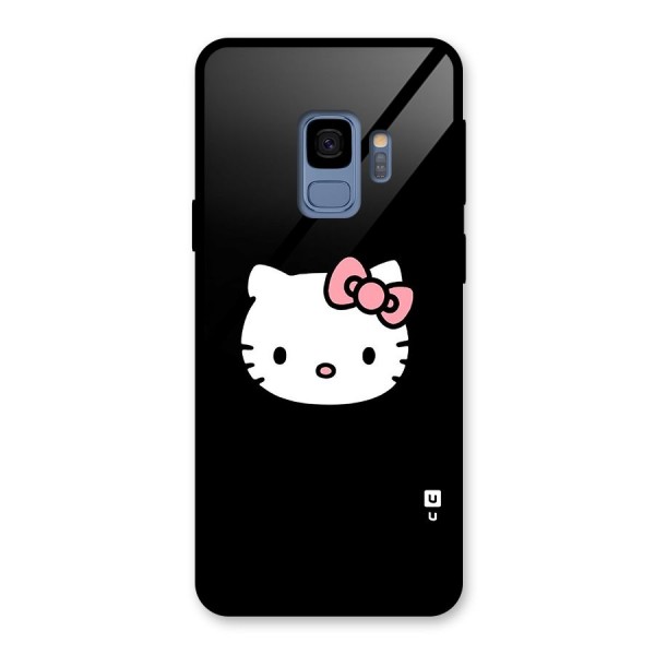 Kitty Cute Glass Back Case for Galaxy S9