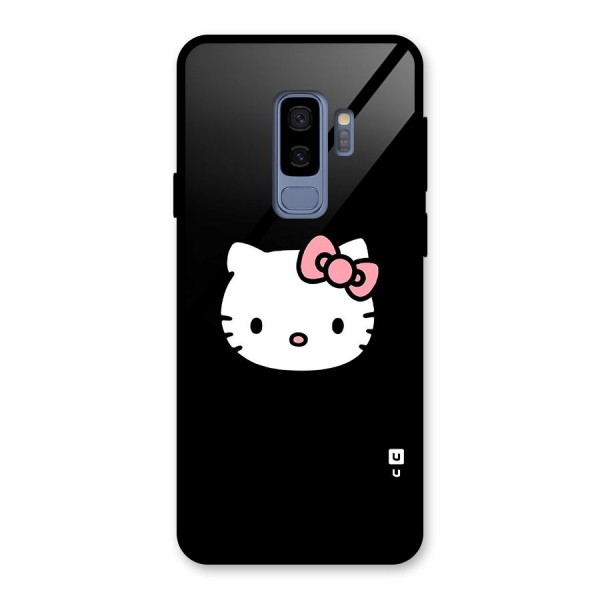 Kitty Cute Glass Back Case for Galaxy S9 Plus