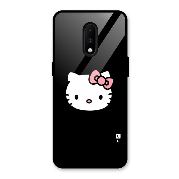 Kitty Cute Glass Back Case for OnePlus 7