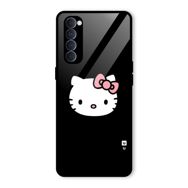 Kitty Cute Glass Back Case for Oppo Reno4 Pro