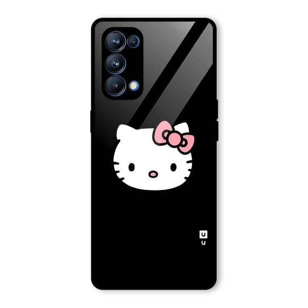 Kitty Cute Glass Back Case for Oppo Reno5 Pro 5G