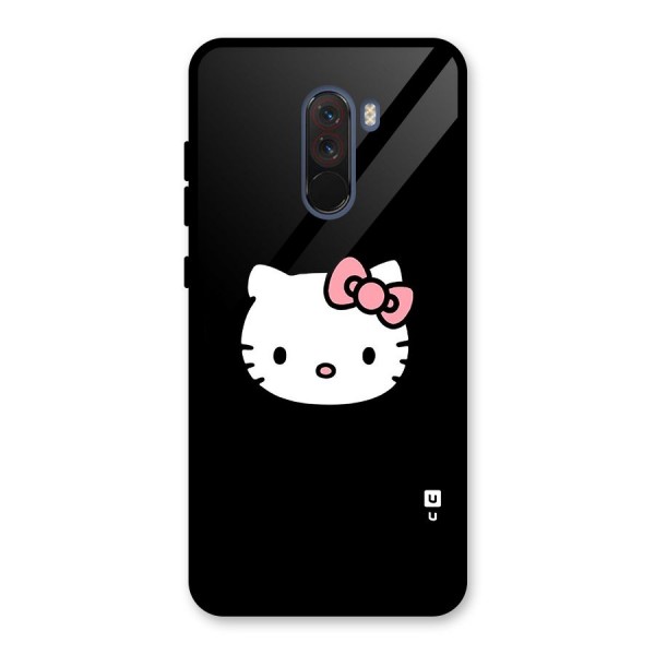 Kitty Cute Glass Back Case for Poco F1