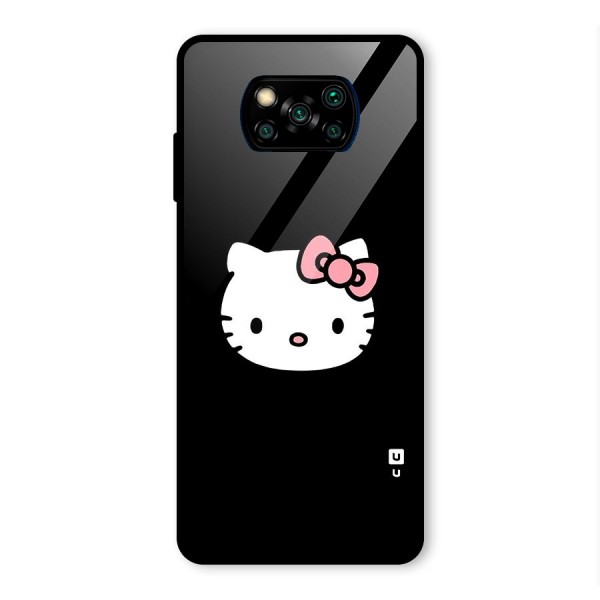 Kitty Cute Glass Back Case for Poco X3 Pro