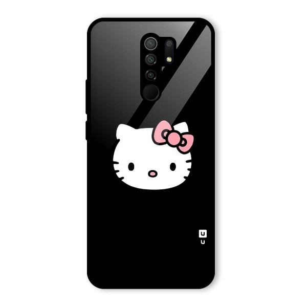 Kitty Cute Glass Back Case for Redmi 9 Prime