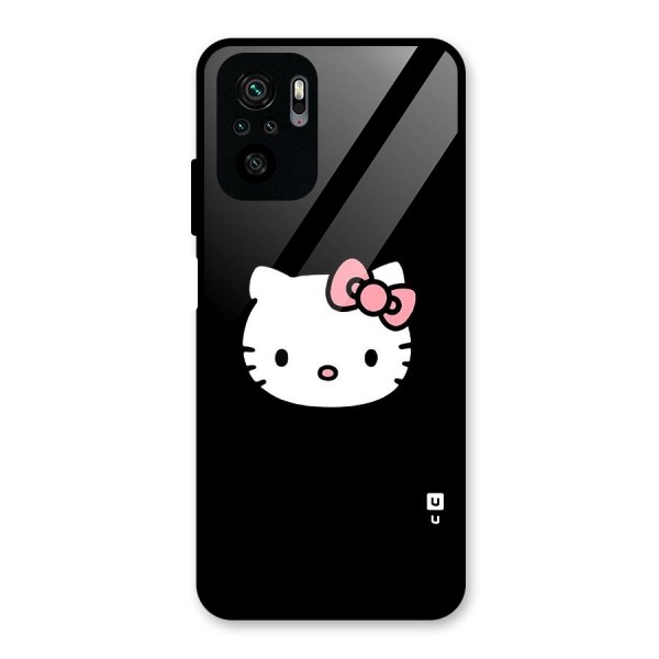 Kitty Cute Glass Back Case for Redmi Note 10