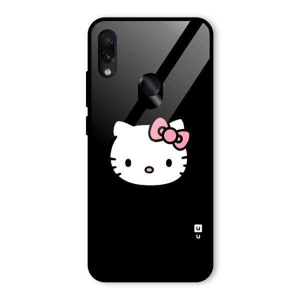 Kitty Cute Glass Back Case for Redmi Note 7