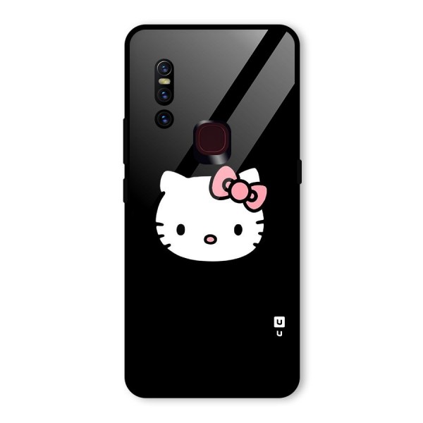 Kitty Cute Glass Back Case for Vivo V15