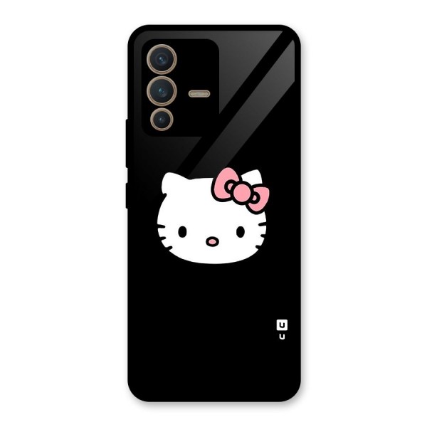 Kitty Cute Glass Back Case for Vivo V23 5G