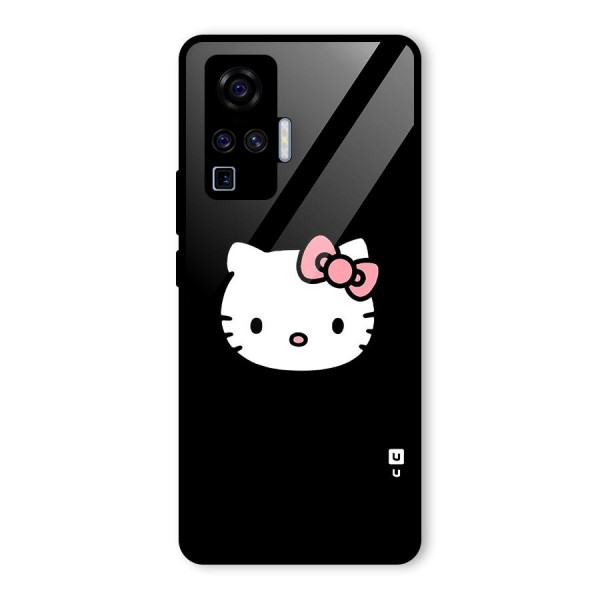 Kitty Cute Glass Back Case for Vivo X50 Pro