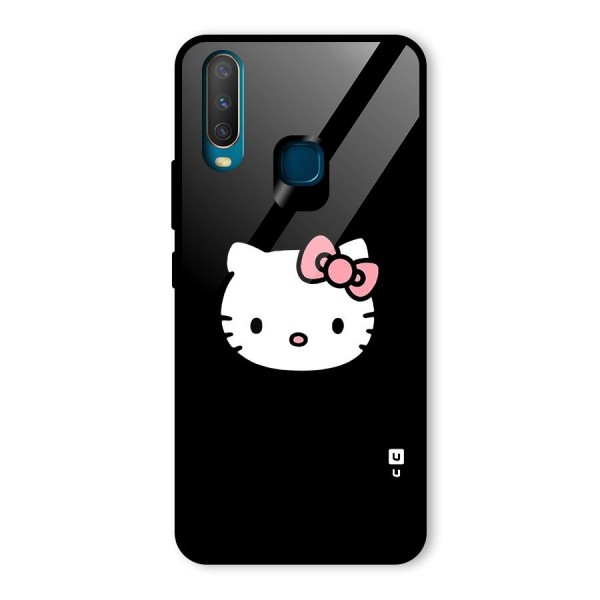 Kitty Cute Glass Back Case for Vivo Y15