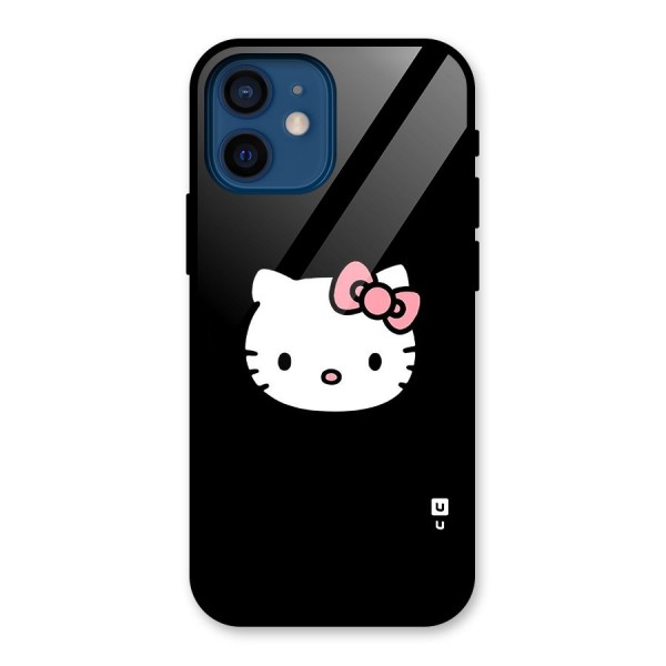 Kitty Cute Glass Back Case for iPhone 12 Mini