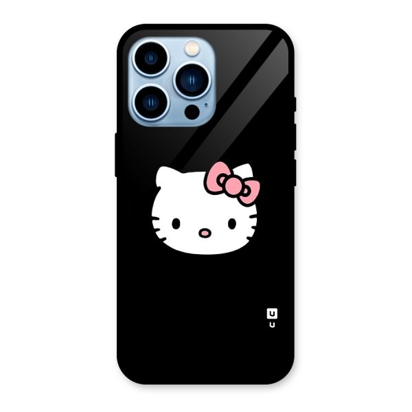 Kitty Cute Glass Back Case for iPhone 13 Pro