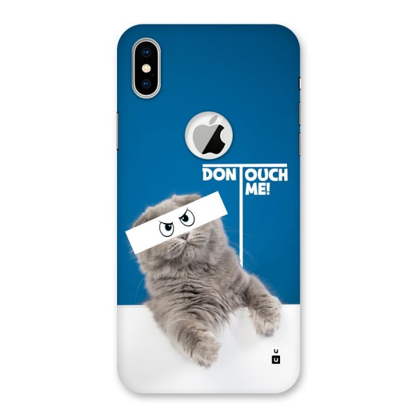 Kitty Dont Touch Back Case for iPhone XS Logo Cut