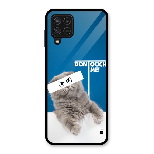 Kitty Dont Touch Glass Back Case for Galaxy A22 4G