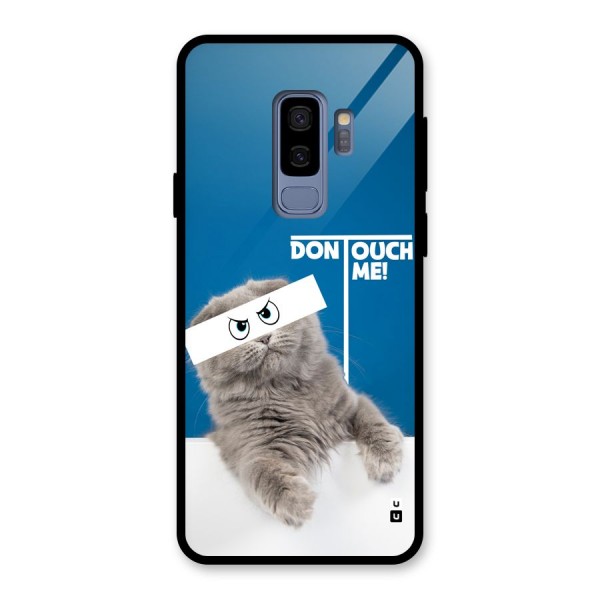 Kitty Dont Touch Glass Back Case for Galaxy S9 Plus