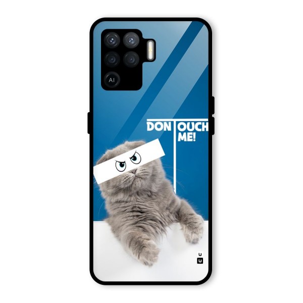 Kitty Dont Touch Glass Back Case for Oppo F19 Pro