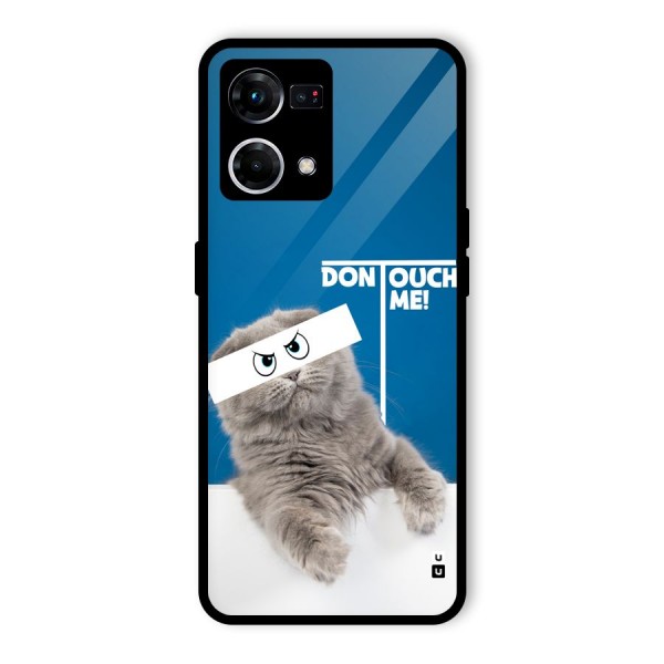 Kitty Dont Touch Glass Back Case for Oppo F21 Pro 4G