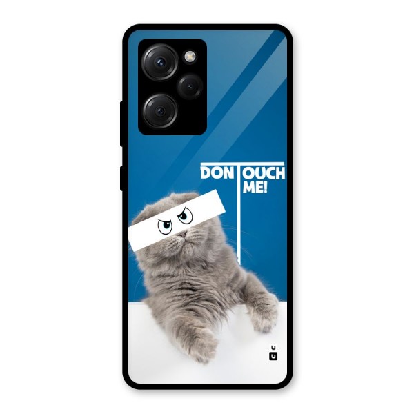 Kitty Dont Touch Glass Back Case for Poco X5 Pro