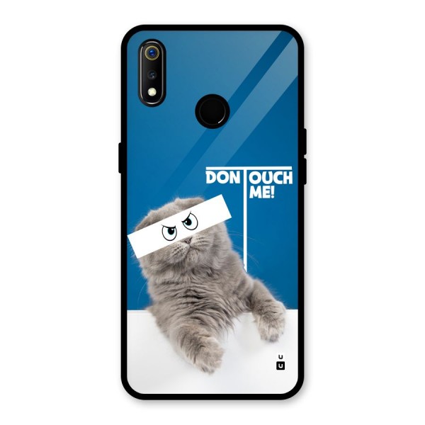 Kitty Dont Touch Glass Back Case for Realme 3i