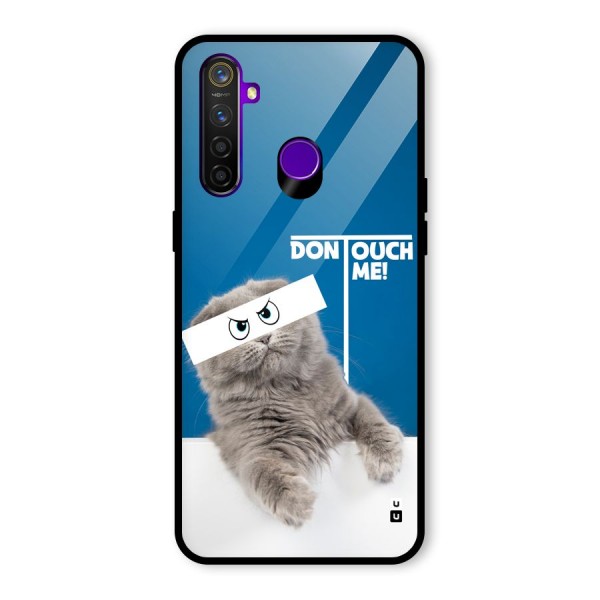 Kitty Dont Touch Glass Back Case for Realme 5 Pro