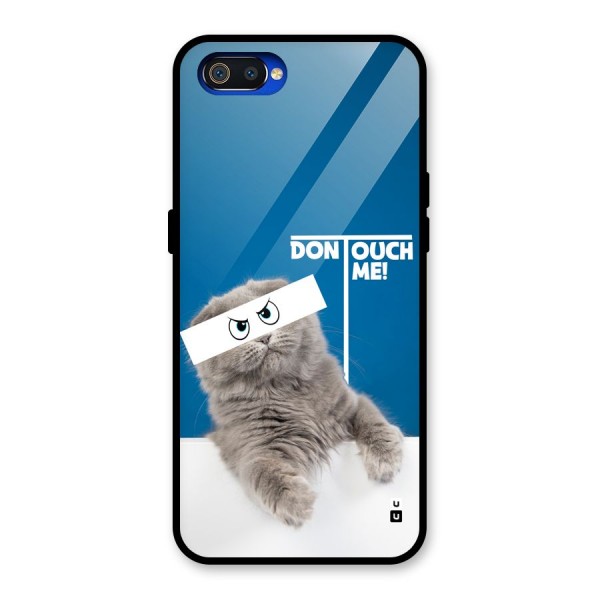 Kitty Dont Touch Glass Back Case for Realme C2