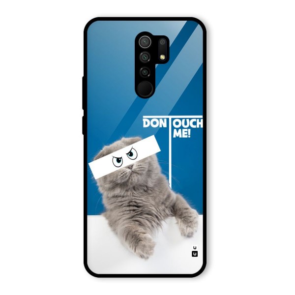 Kitty Dont Touch Glass Back Case for Redmi 9 Prime