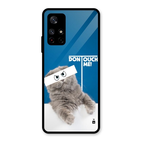 Kitty Dont Touch Glass Back Case for Redmi Note 11T 5G