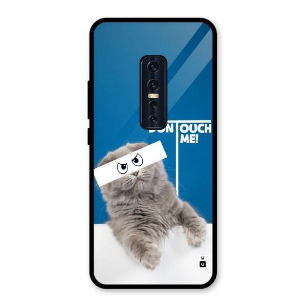 Kitty Dont Touch Glass Back Case for Vivo V17 Pro