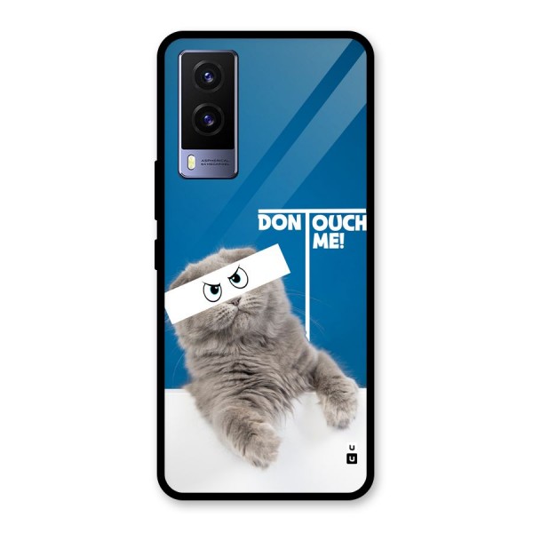 Kitty Dont Touch Glass Back Case for Vivo V21e 5G