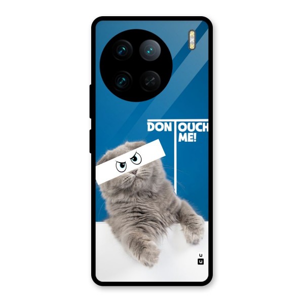 Kitty Dont Touch Glass Back Case for Vivo X90 Pro