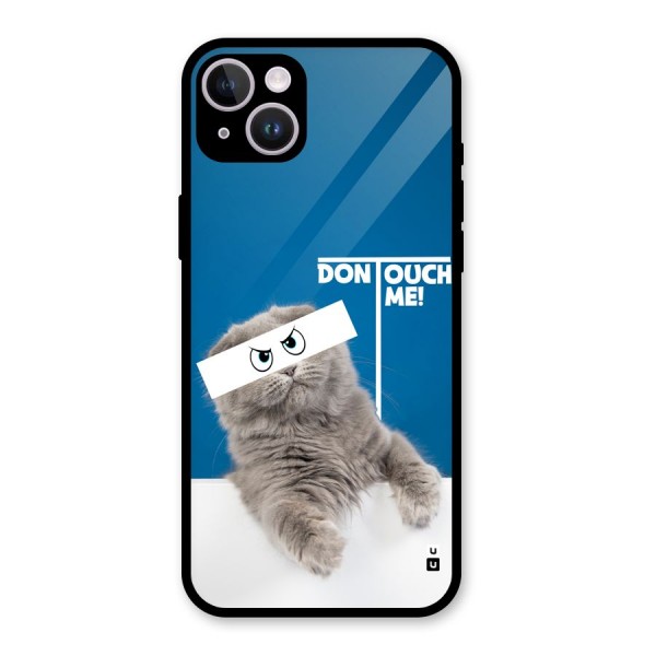 Kitty Dont Touch Glass Back Case for iPhone 14 Plus