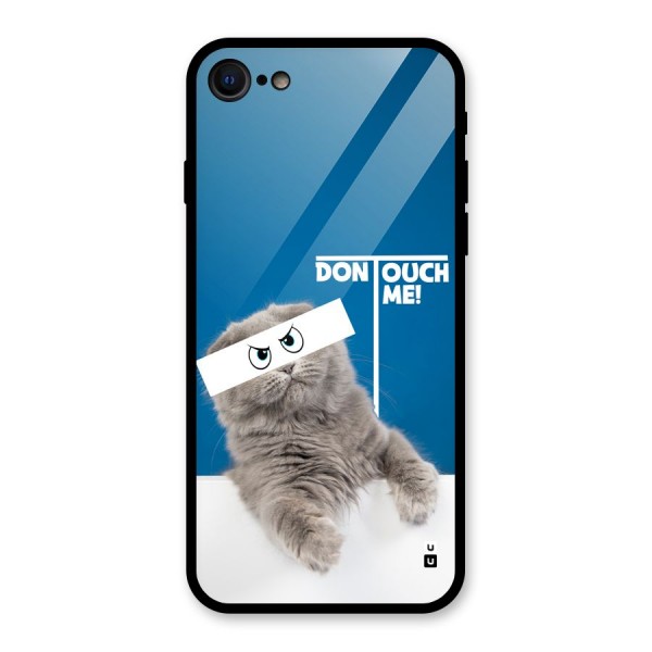 Kitty Dont Touch Glass Back Case for iPhone SE 2020