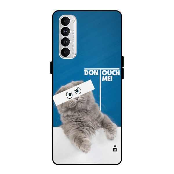 Kitty Dont Touch Metal Back Case for Oppo Reno4 Pro