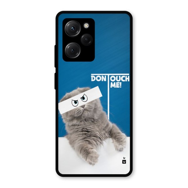 Kitty Dont Touch Metal Back Case for Poco X5 Pro