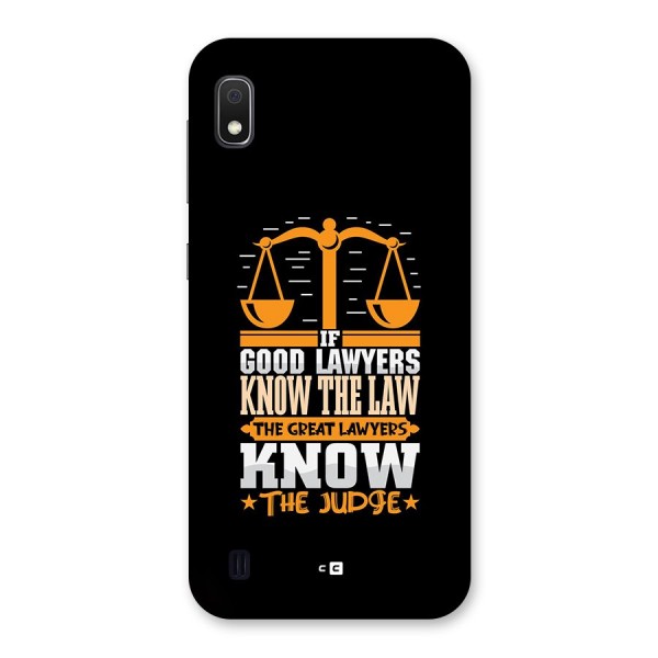 Know The Judge Back Case for Galaxy A10