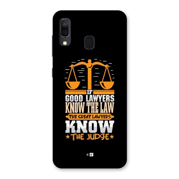 Know The Judge Back Case for Galaxy A30