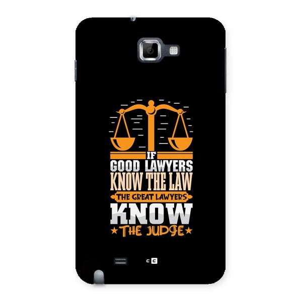 Know The Judge Back Case for Galaxy Note