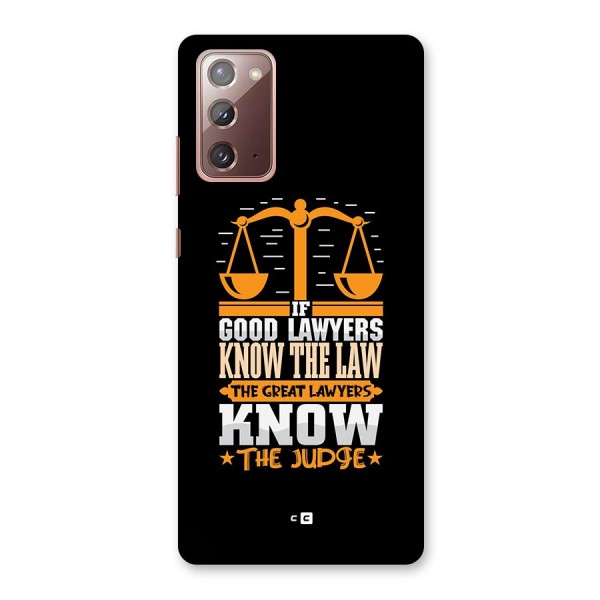 Know The Judge Back Case for Galaxy Note 20