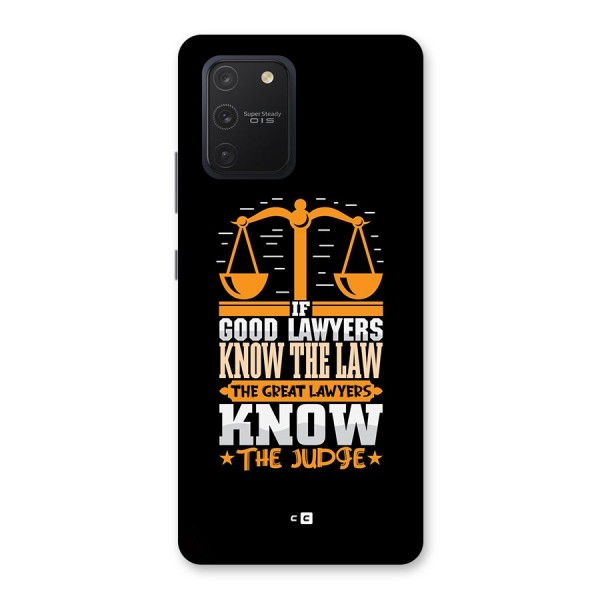 Know The Judge Back Case for Galaxy S10 Lite