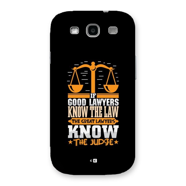 Know The Judge Back Case for Galaxy S3 Neo