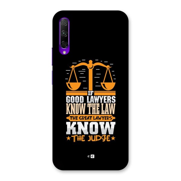 Know The Judge Back Case for Honor 9X Pro