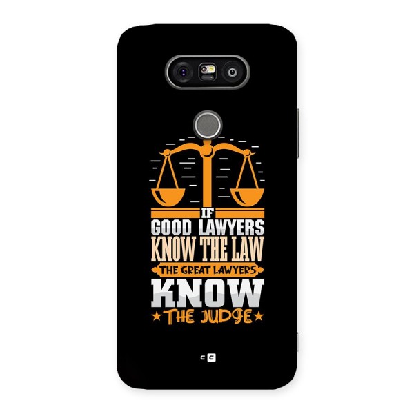 Know The Judge Back Case for LG G5