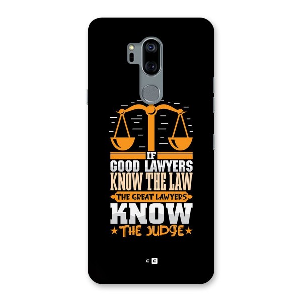 Know The Judge Back Case for LG G7