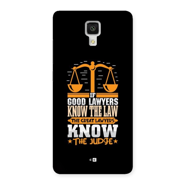 Know The Judge Back Case for Mi4