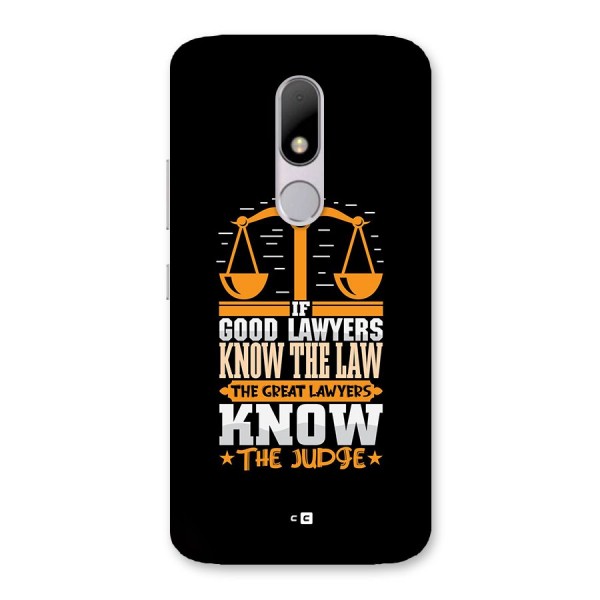 Know The Judge Back Case for Moto M