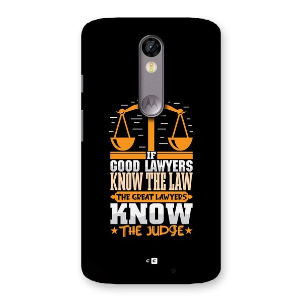 Know The Judge Back Case for Moto X Force