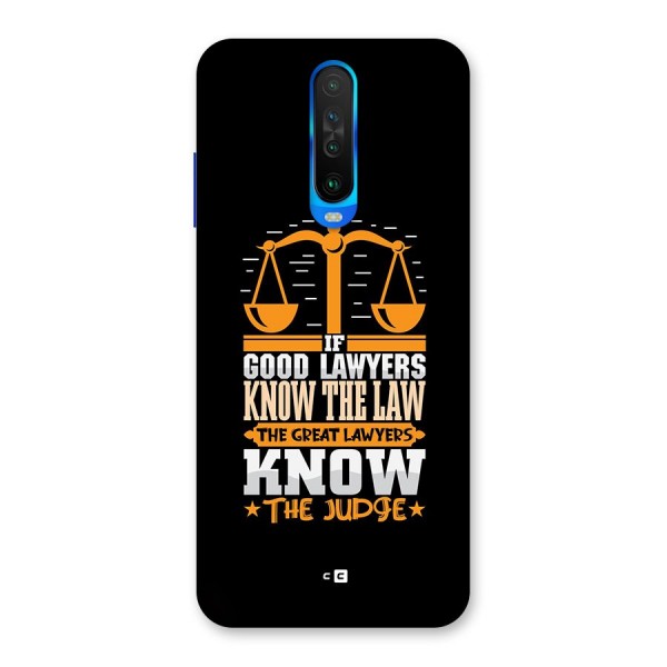 Know The Judge Back Case for Poco X2