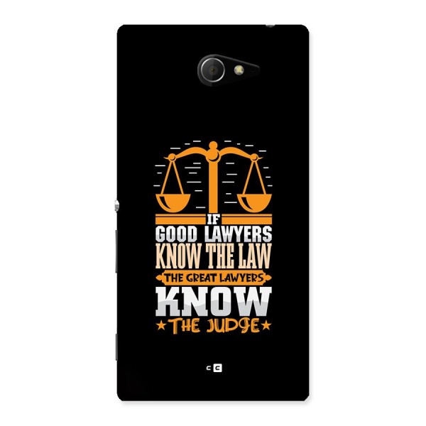 Know The Judge Back Case for Xperia M2