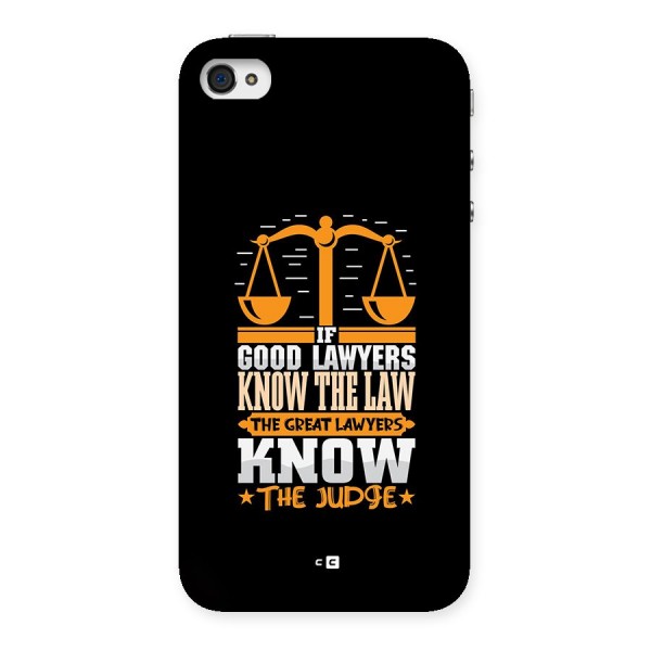 Know The Judge Back Case for iPhone 4 4s