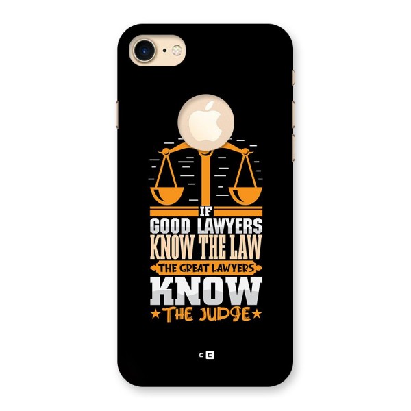 Know The Judge Back Case for iPhone 8 Logo Cut